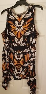 Alfani silver beaded neckline Tunic